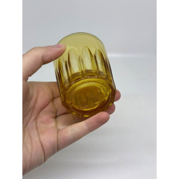 VTG Amber Glass Votive Tea 2.25" Ribbed Bottom Candle Holders - Picture 4 of 7